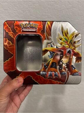 Pokemon Paradox Destinies Tin GOUGING FIRE EX Tin EMTPY TIN
